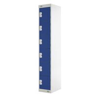 Coloured door lockers - Express lockers - 6 door - blue door