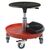 Industrial work stools - Plastic moulded seat, adjustment 460-650mm and plastic base with parts tray
