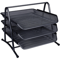 Q-CONNECT 3 TIER LETTER TRAY BLACK