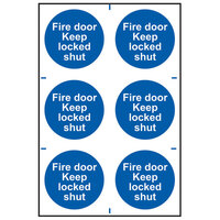 Scan 0153 Fire Door Keep Locked Shut - PVC 200 x 300mm
