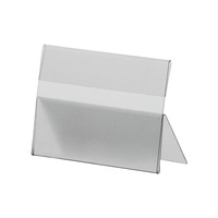 Support de table / Porte-carte de menu / Support en PVC rigide | 0,4 mm transparent antireflet A8 paysage