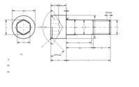 DIN 912 ISO 4762 Binnenzeskantbout - din 912 bzk bouten a4 m14x50