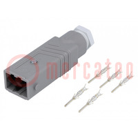 Connector: rectangular; ST; plug; male; PIN: 5; silver plated; IP54