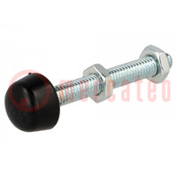 Clamping bolt; Thread: M6; Base dia: 12mm; Kind of tip: rounded