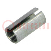 Adapter; nickel plated steel; Øshaft: 3mm; silver; Shaft: smooth