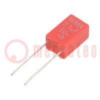 Capacitor: polyester; 3.3uF; 30VAC; 50VDC; 5mm; ±5%; 5.5x11.5x7.2mm