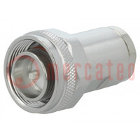 Connector: 4.3-10; male; for cable; straight; plug; 50Ω; IP67; clamp
