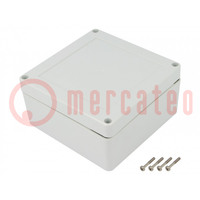 Enclosure: multipurpose; X: 120mm; Y: 120mm; Z: 60mm; ZP; light grey