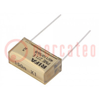 Kondensator: papierowy; X1; 150nF; 300VAC; 25,4mm; ±10%; THT; 630VDC