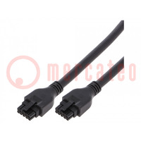 Câble; Micro-Fit 3.0; femelle; PIN: 10; Long: 0,5m; 3A; Couleur: noir