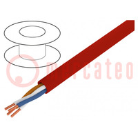 Wire: control cable; YnTKSY; 1x2x1mm; Insulation: PVC; Colour: red