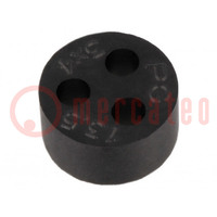 Insert for gland; 4mm; M20; IP68; NBR caoutchouc; Holes no: 3