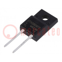 Diode: rectifying; THT; 600V; 8A; tube; Ifsm: 80A; TO220FP; Ufmax: 2V