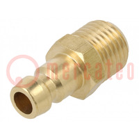 Connector; connector pipe; max.10bar; Enclos.mat: brass; Seal: FPM