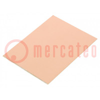 Laminate; FR4,epoxy resin; 1.6mm; L: 75mm; W: 100mm; Coating: copper