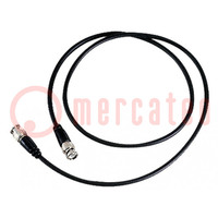 Cable de prueba; BNC tomacorriente,ambos lados; Long: 1m; negro