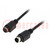 Cable; PS/2 socket,PS/2 plug; 3m; black; connection 1: 1