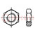 Anyacsavar; hatszögletű; M2; 0,4; A2 rozsdamentes acél; H: 1,2mm