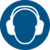 Sicherheitskennzeichnung - Gehörschutz benutzen, Blau, 20 cm, Folie, Seton