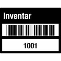 SafetyMarking Etik. Inventar Barcode und 1001 - 2000, 4 x 3 cm 1000 Stk VOID Version: 01 - schwarz