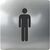 Produktbild zu WC Simbolo uomo autoadesivo, 100 x 100 mm, plastica effetto inox