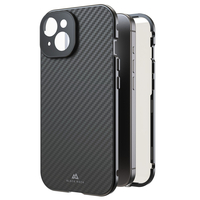 COQUE "360° GLASS" POUR APPLE IPHONE 15, CARBON BLACK ROCK