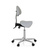 Hocker / Drehhocker / Arbeitsstuhl / Sattel TOP WORK 20 Kunstleder grau hjh OFFICE