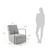 Gamer Fauteuil in lichtgrijs en metaal met zwarte afwerking