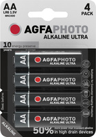 Agfaphoto Batterie Alkaline, Mignon, AA, LR06, 1.5V Ultra, Retail Blister (4-Pack)