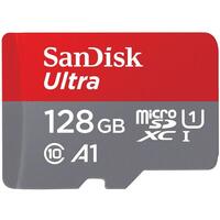 SD MicroSD Card 128GB SanDisk Ultra A1 Class 10 inkl. Adapt