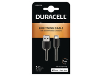 Duracell USB5012A Lightning kábel 1 M Fekete