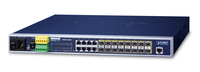 PLANET Managed Metro Ethernet Switch 16-port 100/1000Base-X SFP + 8-port 10/100/1000, Base-T L2/L4, (AC+2 DC, DIDO)