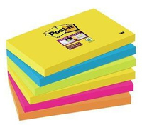 3M 6556SR zelfklevend notitiepapier Rechthoek Blauw, Groen, Oranje, Roze, Geel 90 vel Zelfplakkend