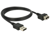 DeLOCK 1m 2xUSB2.0-A USB Kabel USB 2.0 USB A Schwarz