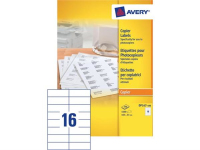 Avery Etiquettes copieurs, blanc, 105,0 x 37,0 mm, Adhésif permanent