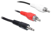 DeLOCK 84942 kabel audio 3 m 3.5mm 2 x RCA Czarny, Czerwony, Biały