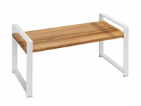WENKO Louisa Regalboden Freistehend Metall, Holz Weiß, Holz