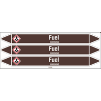 Brady FUEL 355X37CARD-T1-P19 selbstklebendes Etikett Rechteck Permanent Weiß, Braun