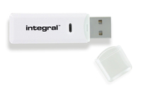 Integral USB2.0 CARDREADER DUAL SLOT SD MSD ETAIL lecteur de carte mémoire Blanc
