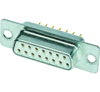 Harting 09 64 112 7210 kabel-connector D-Sub 9-pin Roestvrijstaal, Wit