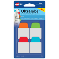 Avery Ultra Tabs Leerer Registerindex Blau, Grün, Orange, Rot