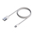 AISENS Cable Lightning A USB 2.0, Lightning/M-USB A/M, Blanco, 0.5 m