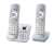 Panasonic KX-TG6822 DECT-Telefon Anrufer-Identifikation Silber