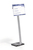 Durable 481323 Uchwyt na znak i stojak informacyjny A3 Akrylowy Srebrny
