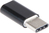 Joy-iT K-1483 cambiador de género para cable MicroUSB - B USB - C Negro