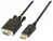 Uniformatic 12682 câble vidéo et adaptateur 2 m VGA (D-Sub) DisplayPort Noir