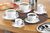 Milchkaffee-Tasse BISTRO, Inhalt: 0,4 ltr., mit Untertasse, aus Porzellan, UNI