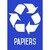 Recyclage papiers - autocollant - L.210 x H.297 mm