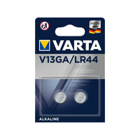 2 piles bouton V13GA - LR44 - A76 Varta Alcaline 1,5V (4276101402)