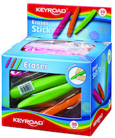 Gumka uniwersalna KEYROAD Stick, pakowane na displayu, mix kolorów